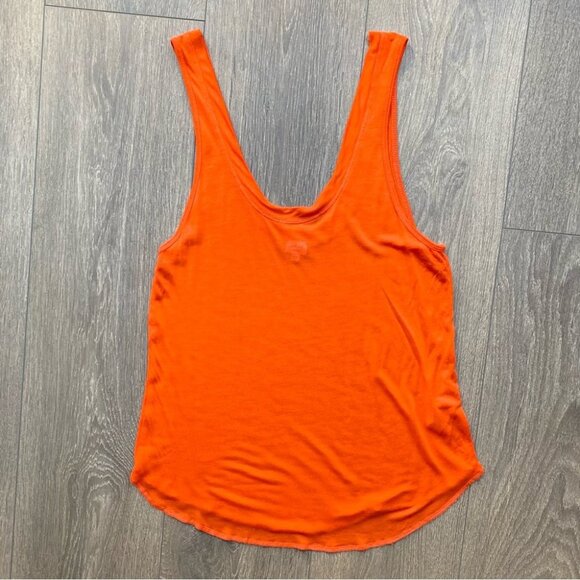 Aritzia Wilfred Women's Tank Top Cropped Sleeveless Bright Orange Size XS - Picture 5 of 13